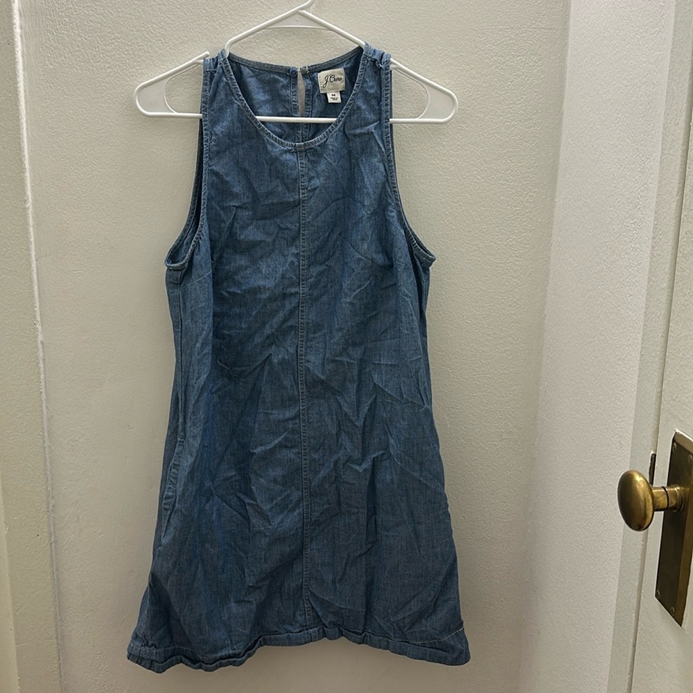 J. Crew Cotton Chambray Dress M